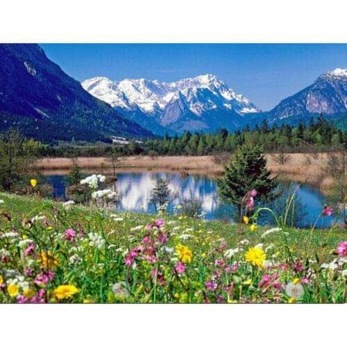 Diy 3D diamond Embroidery Natural landscape Diamond Painting Cross-Stitch flowers Needlework puzzle Full Square/round Decor H628