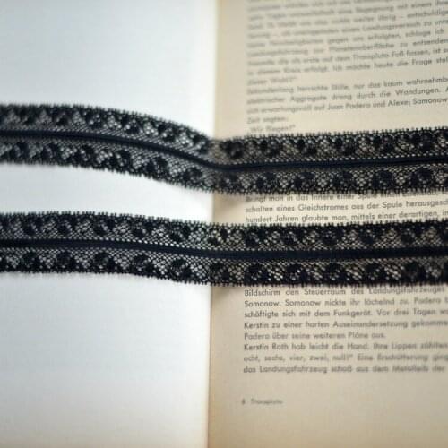 Bilateral polyester smooth black lace Lace accessories Doll clothing lace lace 2.5 cm wide F187