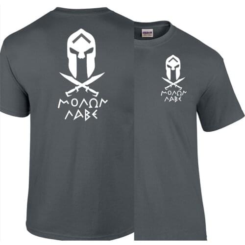 2019 Newest Letter Print Molon Labe Spartan Sword 2nd amendment gun T shirt print both sides T Shirt