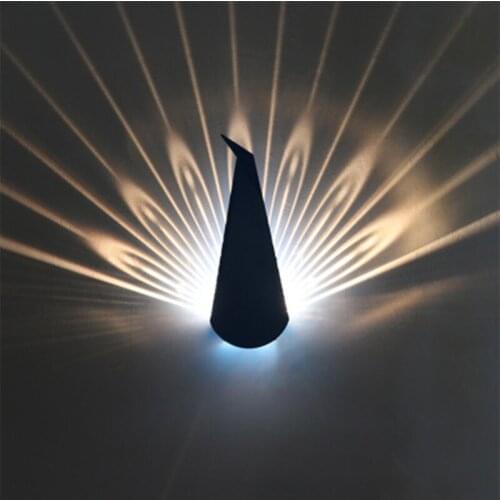 Coffee Store Aisle Peacock Lamp Creative Wall Ornament Nordic Hotel Corridor LED Light