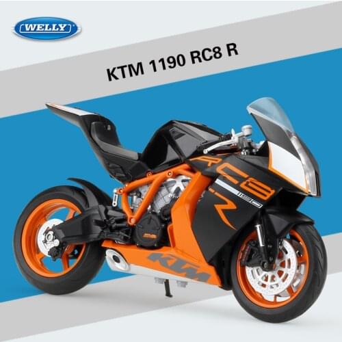 WELLY 1:10 KTM 1190 RC8 R Model Car Simulation Alloy Metal Toy Motorcycle Childrens Toy Gift Collection Model Toy