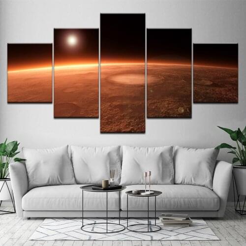 5 Panels Modular Art Picture Space Star Living Room Home Decor HD pronts poster Modular Pictures Canvas Painting Wall Pictures