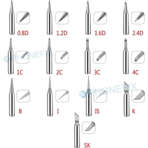 13 kinds 900M Series Soldering Iron Tip Pure Copper 900M T Soldering Iron Tip Electric Welding Iron Head for Soldering Station
