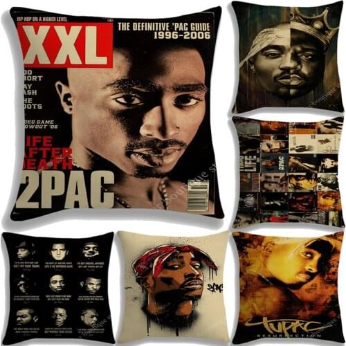 Rapper 2Pac Tupac Printing Pillows Covers Cool Pillow Case Baby Cushion Cover Case On The Pillow Pillowcase For Children 45x45