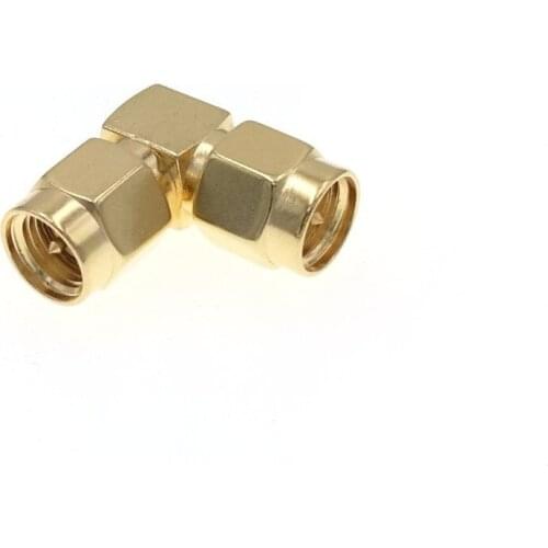 SMA Male To SMA Male Right Angle RF Connector Adapter