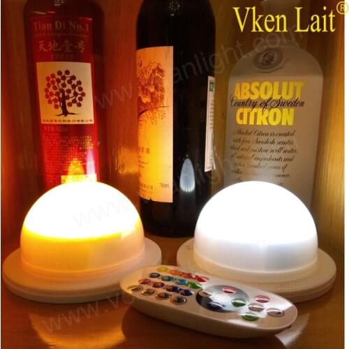 Lithium battery powered Rechargeable RGB color changing switch and remote control led vase light