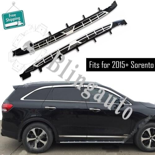 Fits for KIA Sorento 2015-2020 2Pcs left right running board side steps nerf bar car pedal side stairs