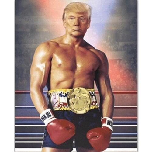 5D Full Square Diamond Painting Mosaic Boxer Trump US President Diamond Embroidery Cross Stitch Rhinestone Pictures Home Decor