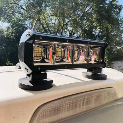 Portable Magnetic Led work light bar Car truck Boat Pickup Offroad headlight Flood lamp with Spring tensile wire spiral cable
