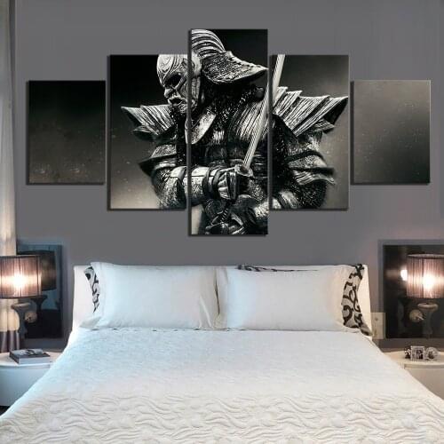 5 Piece Fantasy Art HD Pictures 47 Ronin Movie Posters Japanese Warrior Canvas Paintings Wall Art for Home Decor