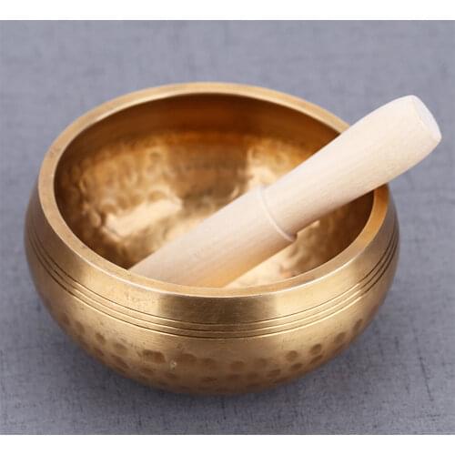 Nepal Handmade Brass Tibet Buddha Sound Bowl Yoga Meditation Chanting Bowl Chime Music therapy Tibetan Buddha Singing Bowl