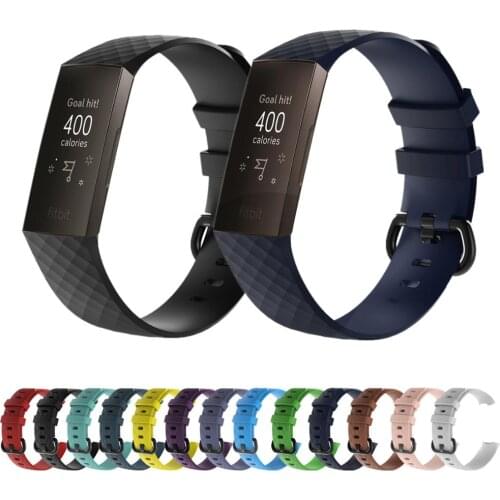 Watchband For Fitbit Charge 4/3 Wrist Straps Silicone Replacement Bands Sport Band Strap For Fitbit Charge 3 Band Accessories