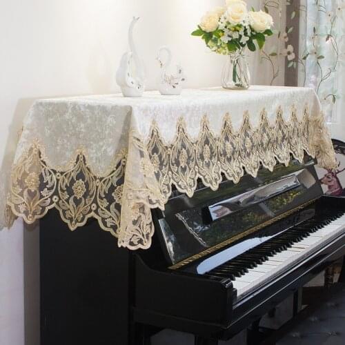 Luxury piano cover European Piano Towel Lace Piano Covers Simple Modern Piano General Cover Towel Home Decoration bench cover