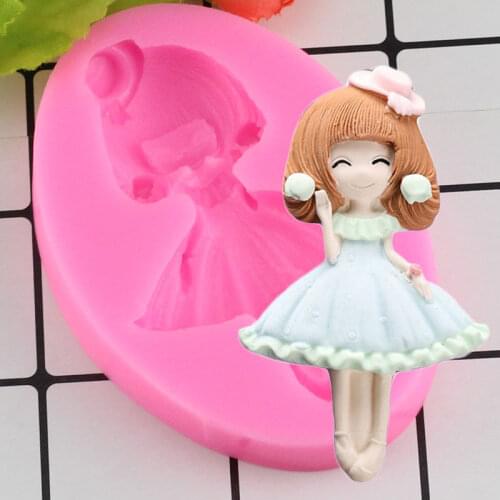 Pretty Girl Fondant Molds Cake Decorating Tools Silicone Moulds For Chocolate Polymer Clay Resin Mold Baking Tools