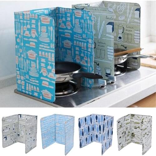 1pcs Foldable Home Aluminium Kitchen Cook Frying Oil Splash Scald Board Guard Baffle Gas Stove Removal
