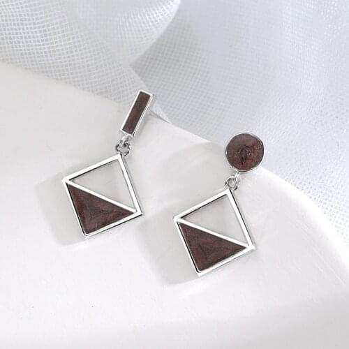 Todorova New Korean Geometric Square Dangle Drop Earrings Asymmetric Earrings For Women Female Vintage Jewelry