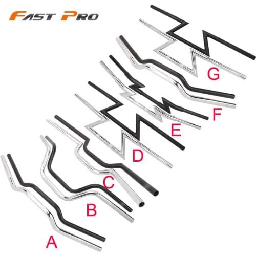 Universal Motorcycle Handlebar Drag Handle Z-Bar 22mm 7/8" 25mm 1" For Harley Yamaha Chopper Sportster Bobber Cafe Racer Touring