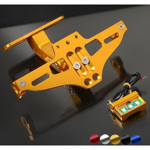 Universal Motorcycle License Plate Bracket Holder fit For HONDA CBR 1000RR 600RR 1100XX MC18 sticker nc750x crf 450 hornet 600