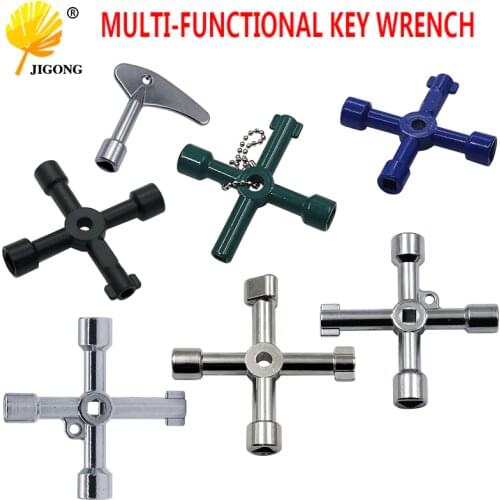 Multifunction 4 Ways Universal Triangle Wrench Key Plumber Keys Triangle For Gas Electric Meter Cabinets Bleed Radiators