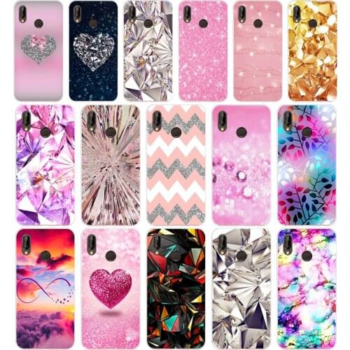 26AA Crystal Diamond design Silicone TPU Protective Cover Phone Case On For Huawei P20 30 Pro Lite Case Soft