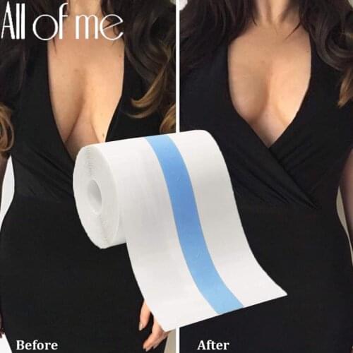 1 Roll Transparent Breast Lift Tape Waterproof Invisible Sticky Push Up Breast Tape for Cup A-E Female Womens Boob Tape