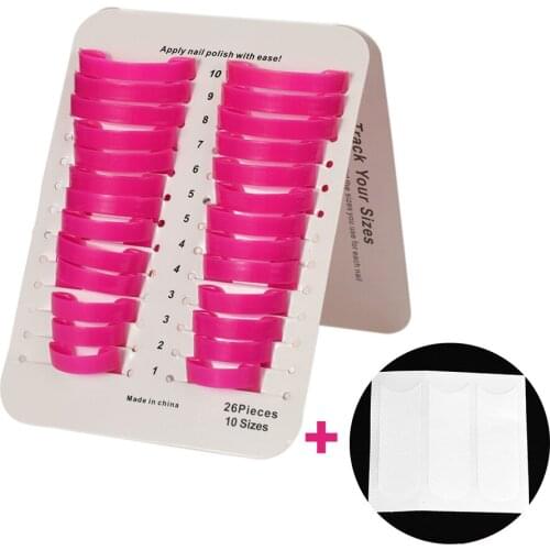 26pcs Nail Polish Protector Anti Overflow Clip Nail Polish Tool Finger Cover Nail Gel Model DIY Template Clip Tool Accessories