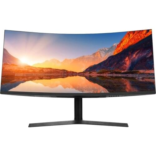 34 Inch Curved Monitor LED Display High Contrast Ratio DP Interface 8bit Color Wide Viewing Angel of 178°EU