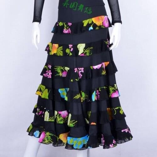 Ballroon dance modern dance five layers lotus elegant palace skirt S12079 modern practice