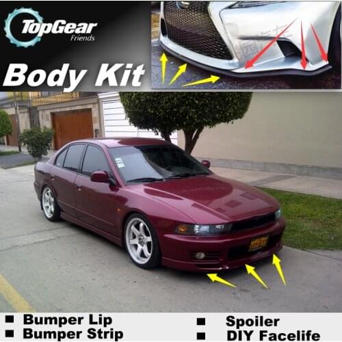 Bumper Lip Deflector Lips For Mitsubishi Galant Emeraude Eterna Legnum Aspire MX MF VRG VRM Grunder 380 Front Spoiler Skirt