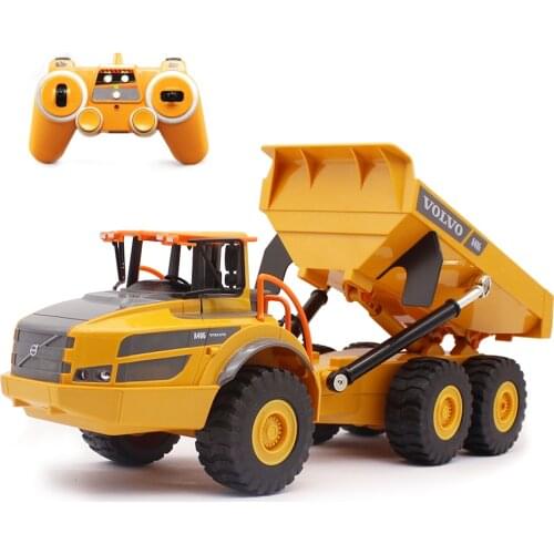 2.4Ghz 6 Channel 1:24 RC Excavator toy RC Engineering Car Alloy and plastic Excavator RTR For kids Christmas gift