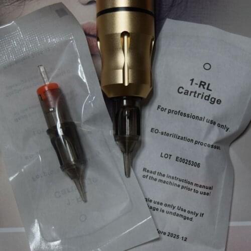 Makeup Tattoo Needles Cartridge Tattoo Needles RL Disposable Sterilized Safety Tattoo Needle for Cartridge Machines Grips