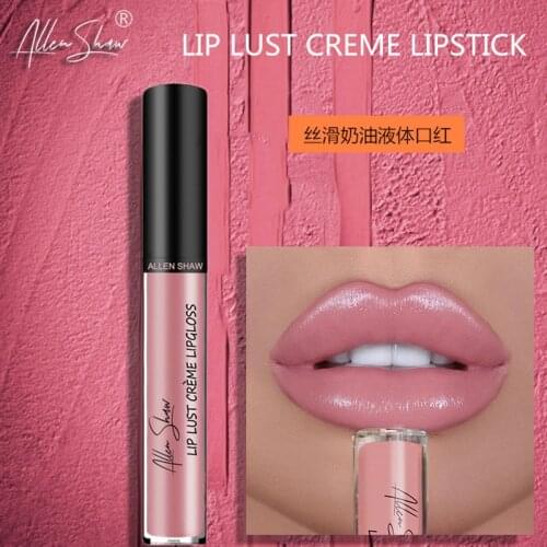 Cream Lasting Waterproof Vivid Lipstick Moisturizing Nude Liquid Lip Glaze Sexy Female Shiny Liquid Makeup TSLM2