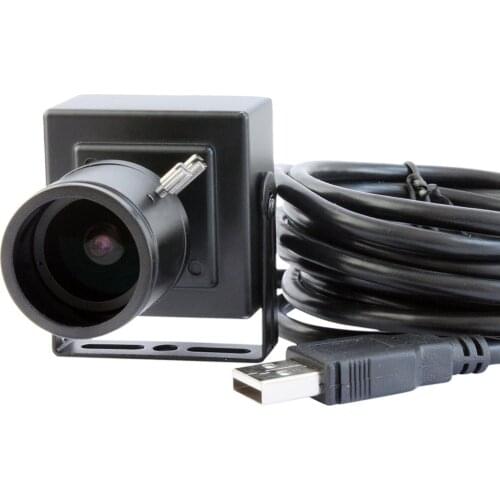 HD Mini Case Monochrome Black White 2.8-12mm varifocal M12 webcam Aptina AR0130 OTG UVC usb camera for android linux windows mac