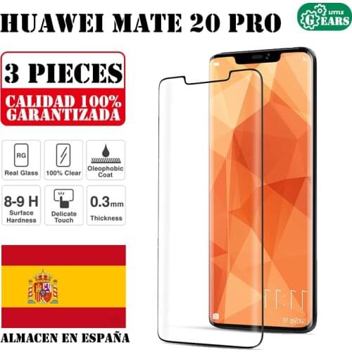 Huawei Mate 20 Pro Set 3 Pieces Full Tempered Glass Screen Protector Ultra Thin Scratch Protection