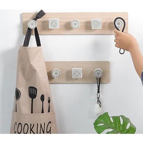 Nordic Wood Coat Hanger Wall Hook Home Decorative Clothes Hangers Key Holder Wall Mounted Coat Rack Key Hanger Wall Shelf