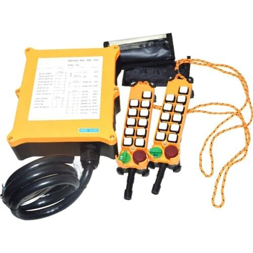 OBOHOS 10 Channels 2 Speed 2 Transmitter Hoist Crane Truck Radio Remote Control System with E-Stop XH00125