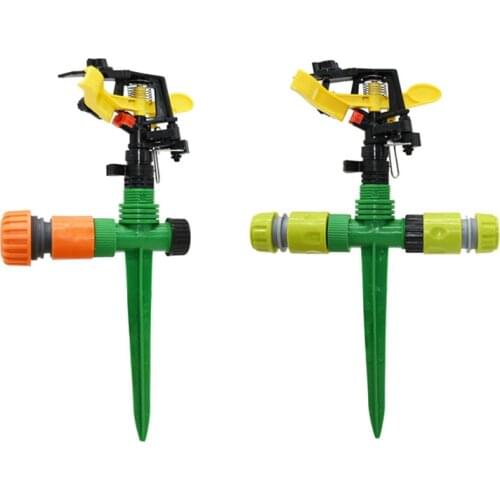 Adjustable Rotating water sprinkler farm sprinklers With plastic spike Rocker sprinkler Used for watering & irrigatio lawn 1set