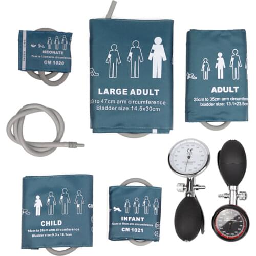 All Neonatal Infant Pediatric Child Adult Blood Pressure Monitor Meter BP Cuff Arm Aneroid Sphygmomanometer with Dial Gauge