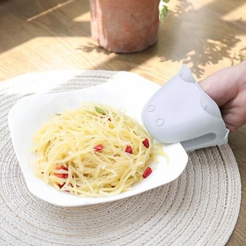Silica gel Oven Mitt Portable Comfortable Safe Insulated Glove Anti-scalding Mitten for Cooking
