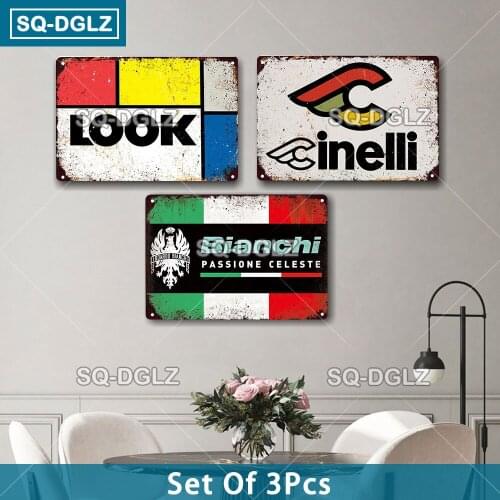 [SQ-DGLZ] 3Pcs Motorcycle Metal Sign Plaque Metal Vintage Bar Club Decor Tin Sign Poster Garage Decor Bike Painting Wall Sticker