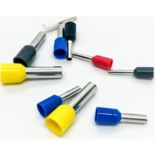 5 colors VE16-12 12 mm Cold Pressing Female Pin Tubular Splice Terminal Plug Crimp Wire Cable Electric Sertir Wire Adapter