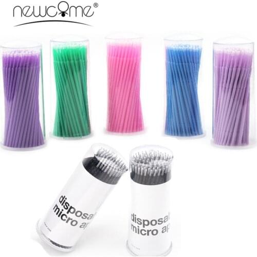 100pcs/lot Micro Durable Disposable Eyelash Extension Applicators Mascara Brush Individual Eyelash for Women Makeup Tool