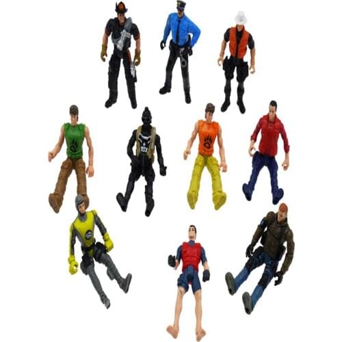 4 Pieces Army Soldier Model 10cm Mini Modern Special Troops Soldiers Model Children Toy Action Soldier Model Toy Set