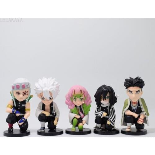 5pcs/lot Anime Demon Slayer WCF Vol.2 Kimetsu No Yaiba World Collectable Figure PVC Q version Action Figura Model Kid Toys Gifts