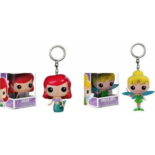 Princess Ariel Little Mermaid Wonderful Fairy keychain Vinyl Action Figures Collection Model Children Toys