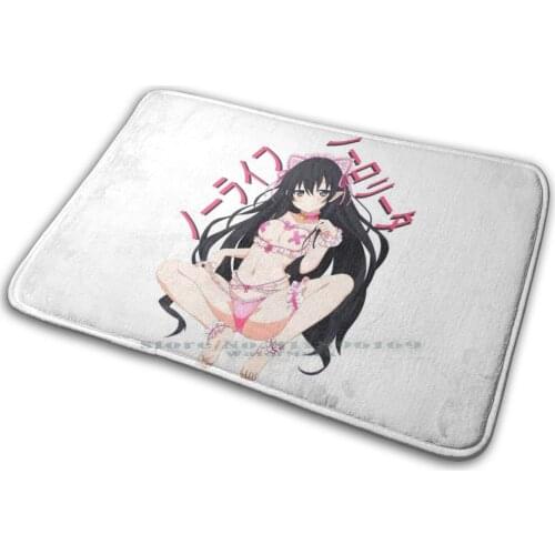 No Loli No Life Ecchi Lewd Hentai Girl Mat Rug Carpet Anti-Slip Bedroom Entrance Door Mat Waifu Ecchi Manga Sexy Anime Girls