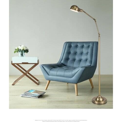 Copper colored floor lamp Scandinavian modern American style creative vertical lamp Floor lamp reading room reading lamp