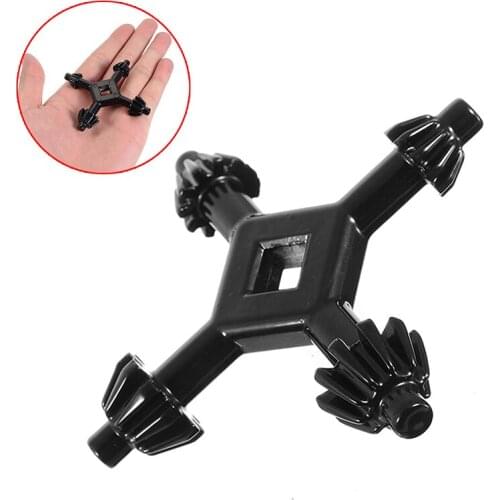 Multi-functional Chuck Wrench 4 Way Drill Press Chuck Key Tool Carbon Steel Combination 1/2" 9/16" 5/8" 11/16" Hand Drill Key