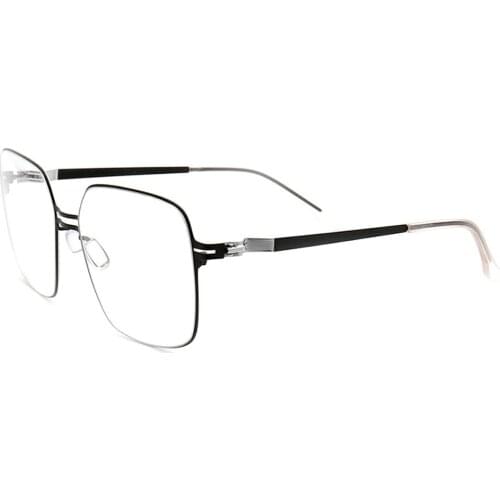 Oversized Square Ultralight Without Screws Frame Can Custom Made Myopia Lenses and Reading Glasses Photochromic Grey and Brown