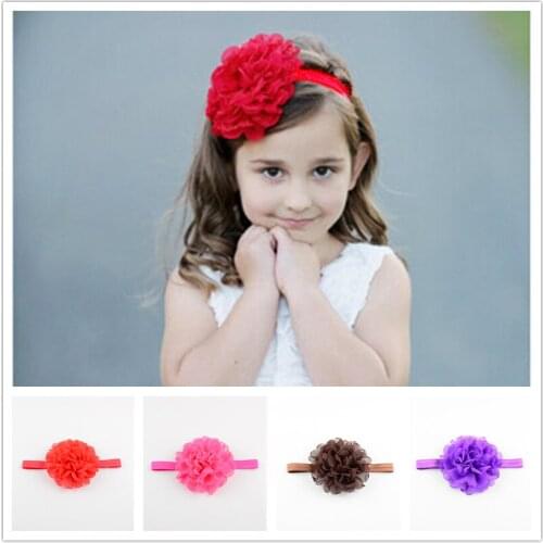 New Peony Headbands For Girls 38pcs/lot 19 Colors Kids Headwears Softy Health Elastic Hair Band For woman DIY Accessory FDA126